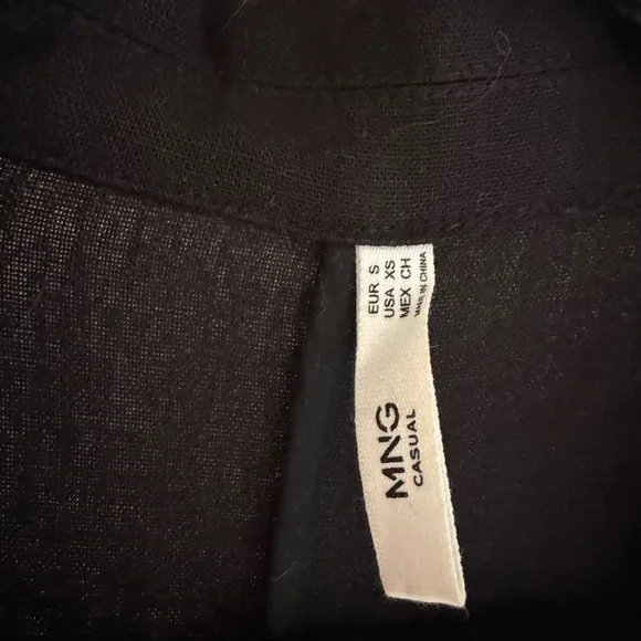 Mango Long Black linen jacket - Picture 5 of 9